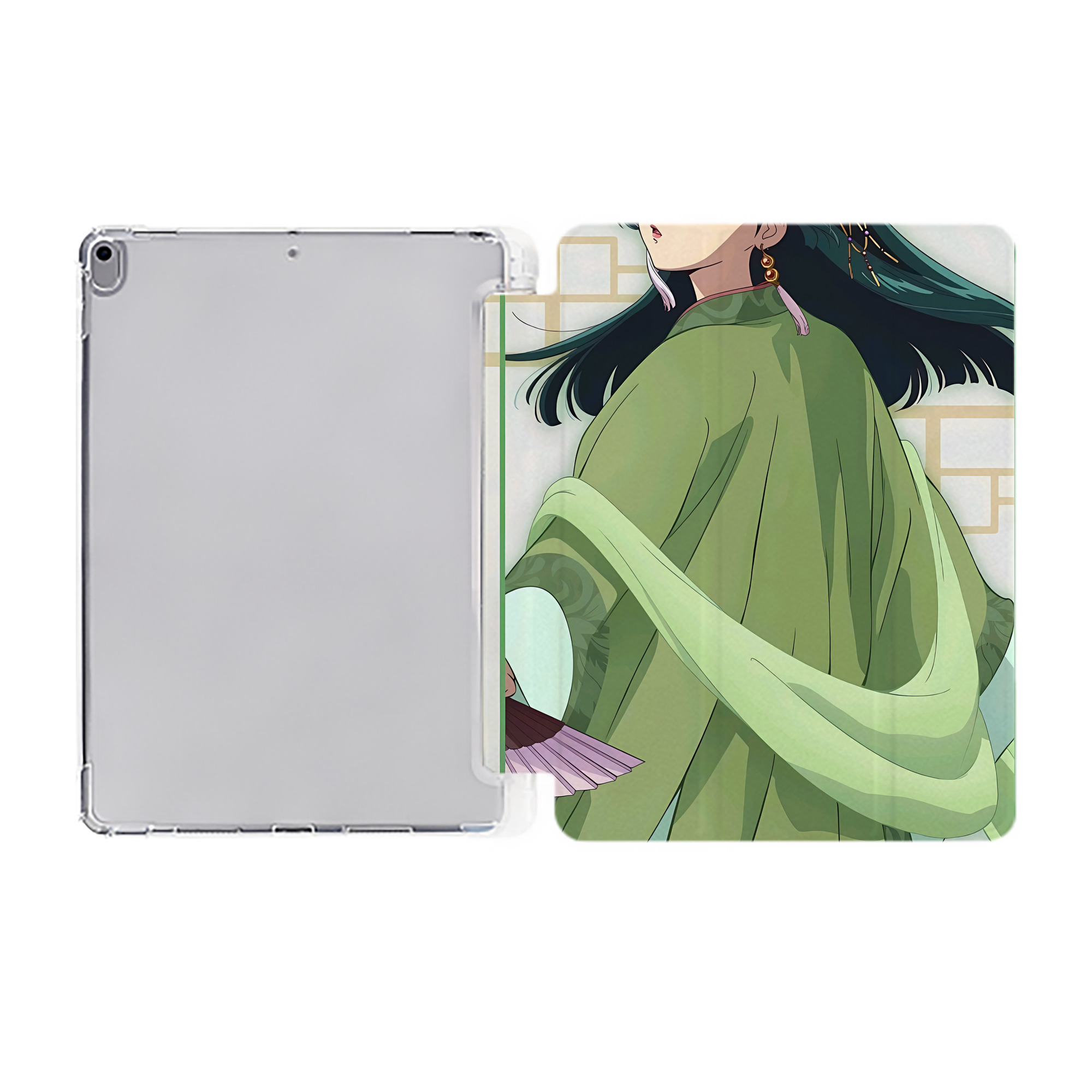 （画像用） 薬屋のひとりごと The Apothecary Diaries IPad ケース ペン収納付き 三つ折りスタンド PUレザー×シリコン 対応機種9.5/10.5/10.9インチ